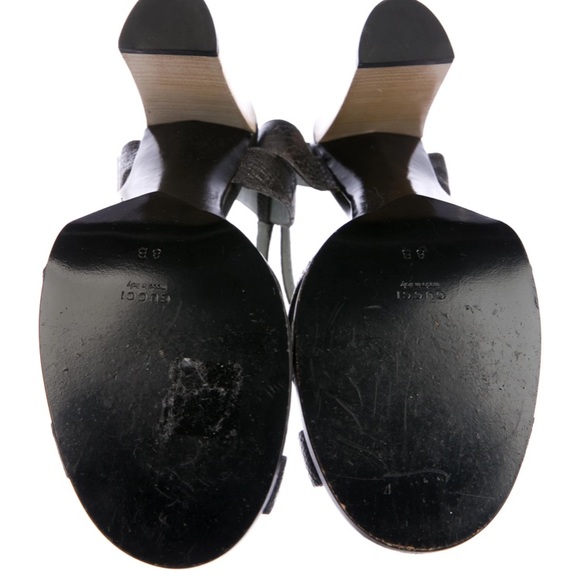 Gucci T-strap animal print sandals - Picture 3 of 5